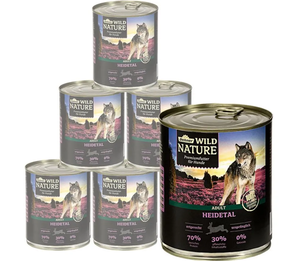 Dehner Wild Nature Nassfutter für Hunde Heidetal Adult, Kaninchen