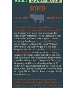 Dehner Wild Nature Nassfutter für Hunde Mono-Protein Adult, Rind