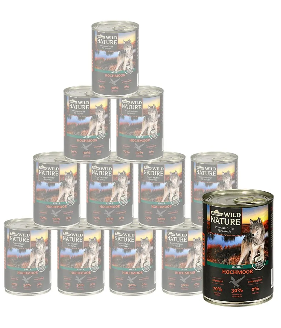 Dehner Wild Nature Nassfutter für Hunde Hochmoor Adult, Ente