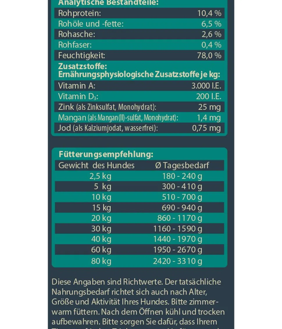 Dehner Wild Nature Nassfutter für Hunde Mono-Protein Adult, Rind