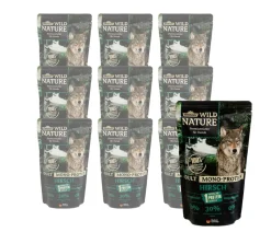 Dehner Wild Nature Nassfutter für Hunde Mono-Protein Adult, Hirsch
