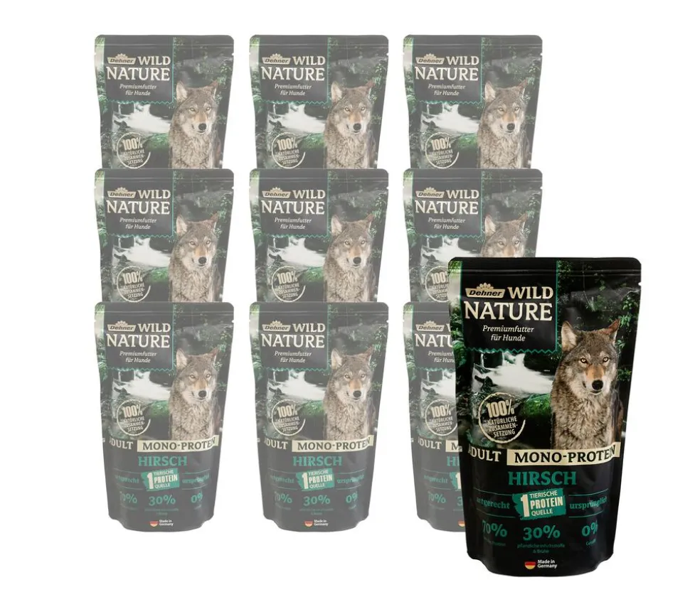 Dehner Wild Nature Nassfutter für Hunde Mono-Protein Adult, Rind