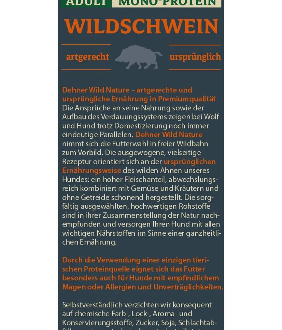 Dehner Wild Nature Nassfutter für Hunde Mono-Protein Adult, Wildschwein