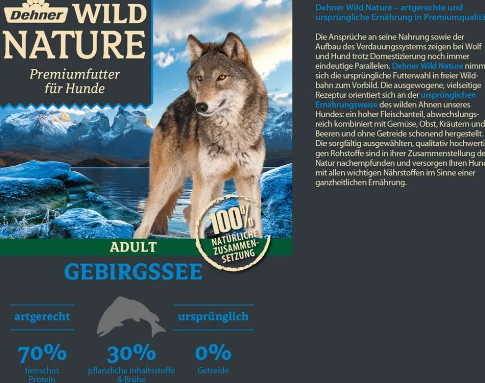 Dehner Wild Nature Nassfutter für Hunde Hochmoor Adult, Ente