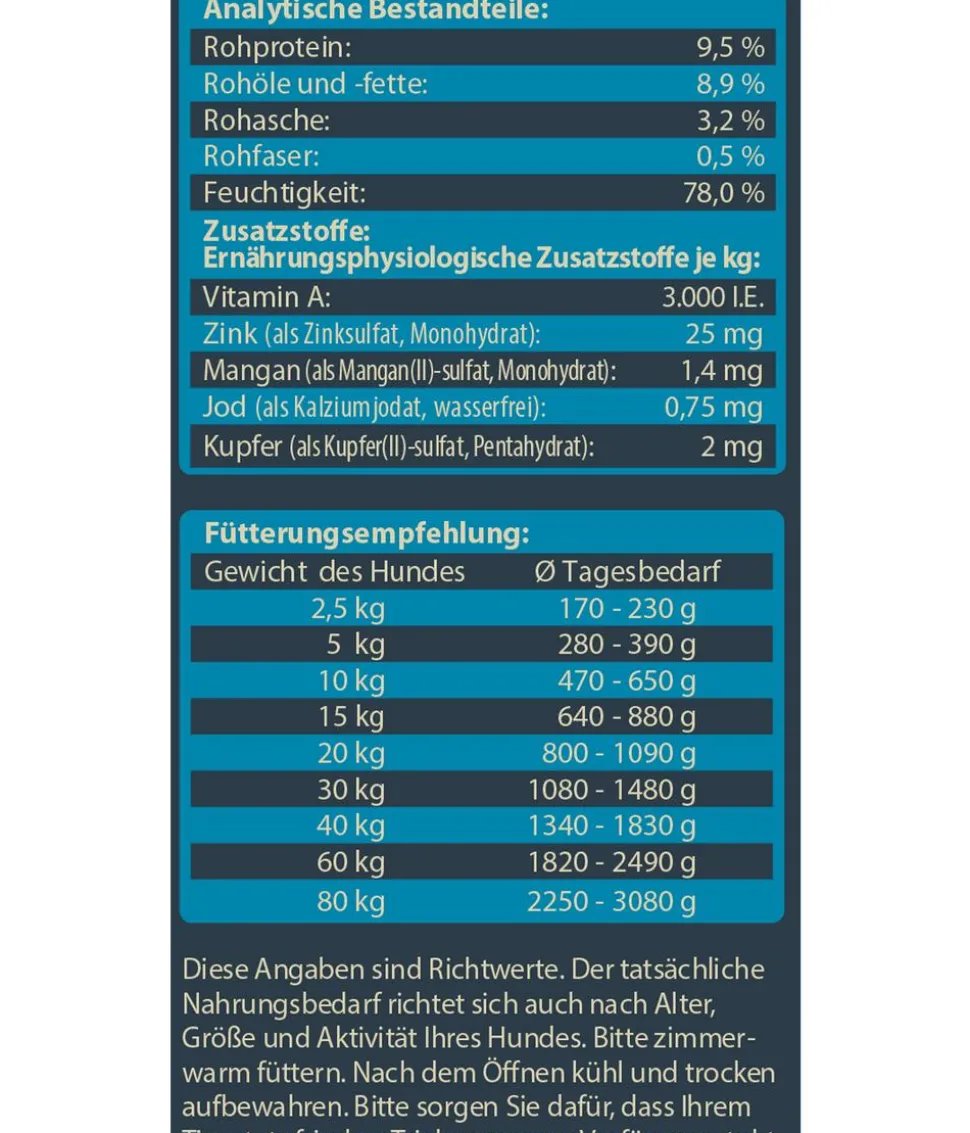 Dehner Wild Nature Nassfutter für Hunde Hochmoor Adult, Ente