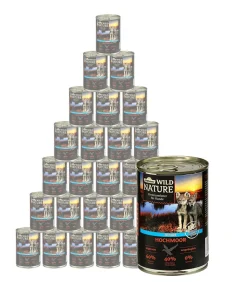 Dehner Wild Nature Nassfutter für Hunde Hochmoor Junior, Ente