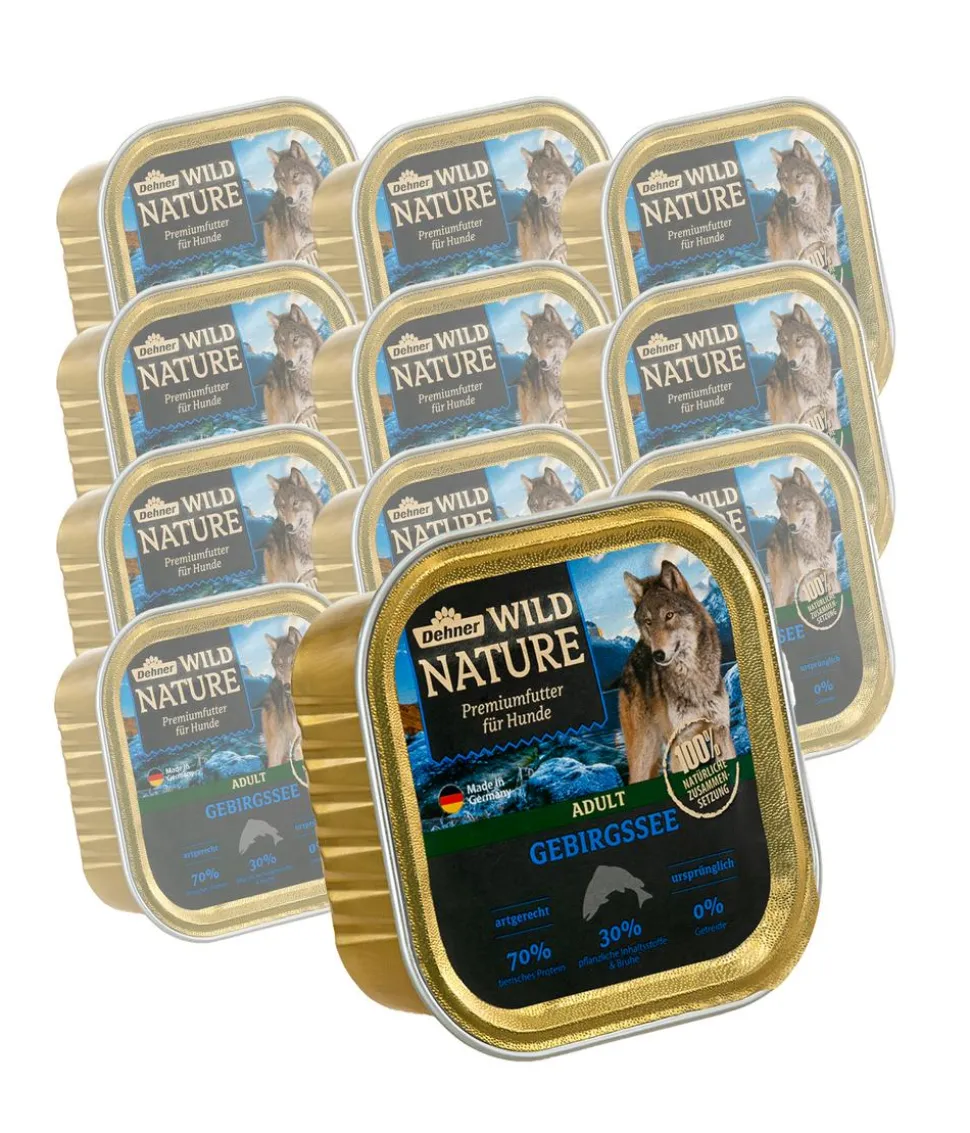 Dehner Wild Nature Nassfutter für Hunde Gebirgssee Adult, 11 x 150 g