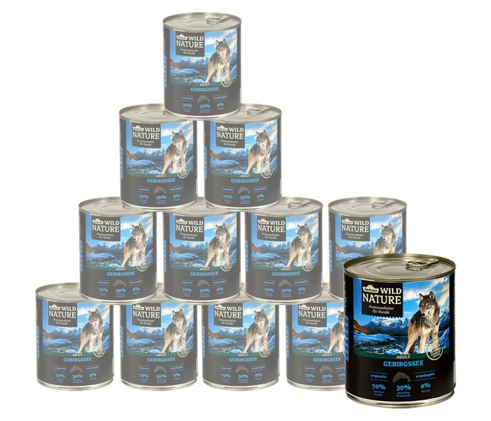 Dehner Wild Nature Nassfutter für Hunde Gebirgssee Adult, Lachs