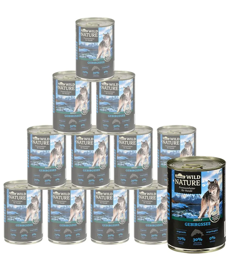 Dehner Wild Nature Nassfutter für Hunde Gebirgssee Adult, Lachs