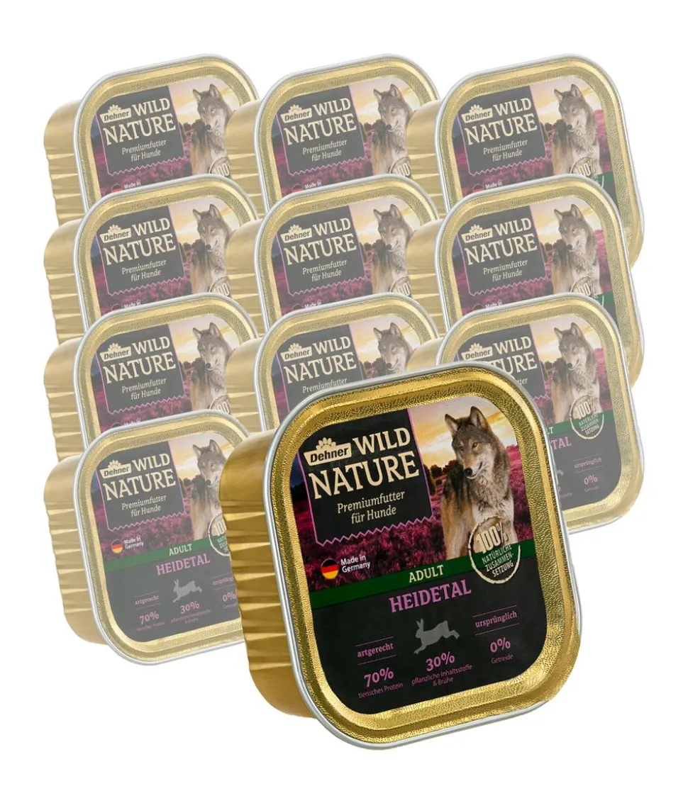 Dehner Wild Nature Nassfutter für Hunde Heidetal Adult, 11 x 150 g
