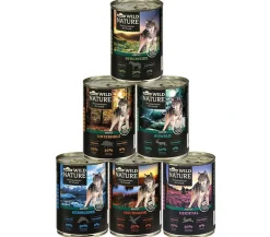 Dehner Wild Nature Nassfutter für Hunde Probier-Set, 6 x 400 g