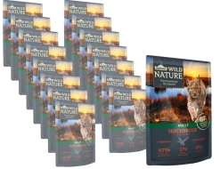 Dehner Wild Nature Nassfutter für Katzen Hochmoor Adult, Ente & Pute, 16 x 85 g