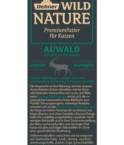 Dehner Wild Nature Nassfutter für Katzen Auwald Adult, Hirsch & Truthahn, 16 x 85 g