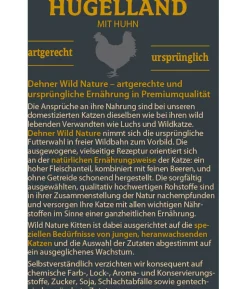 Dehner Wild Nature Nassfutter für Katzen Hügelland Kitten, Huhn, 16 x 85 g