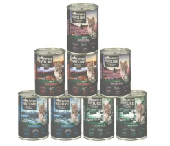 Dehner Wild Nature Nassfutter für Katzen Probier-Set, 8 x 400 g