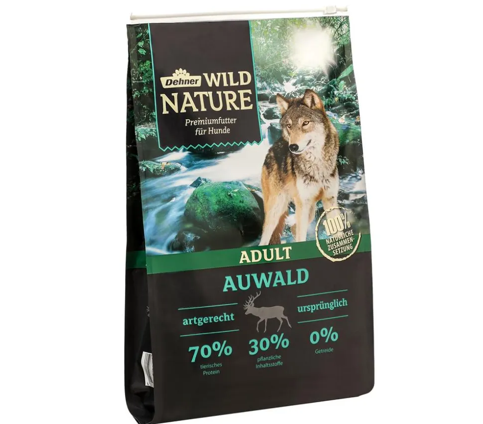 Dehner Wild Nature Trockenfutter für Hunde Auwald Adult, Wild