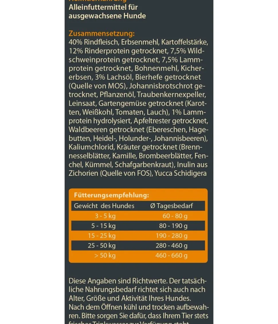 Dehner Wild Nature Trockenfutter für Hunde Unterholz Adult