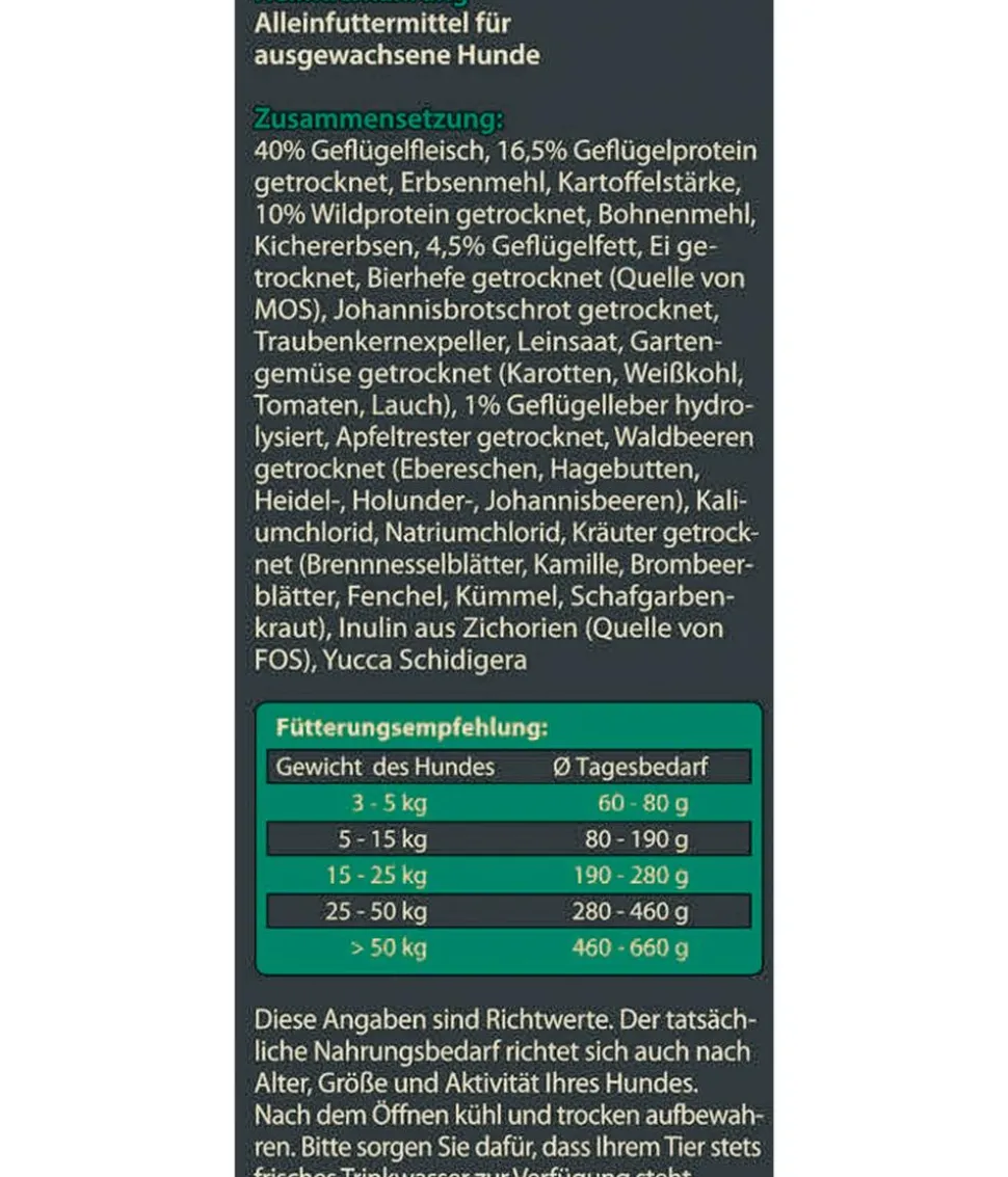 Dehner Wild Nature Trockenfutter für Hunde Auwald Adult, Wild
