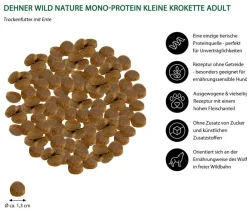 Dehner Wild Nature Trockenfutter für Hunde Mono-Protein Kleine Krokette Adult, Ente