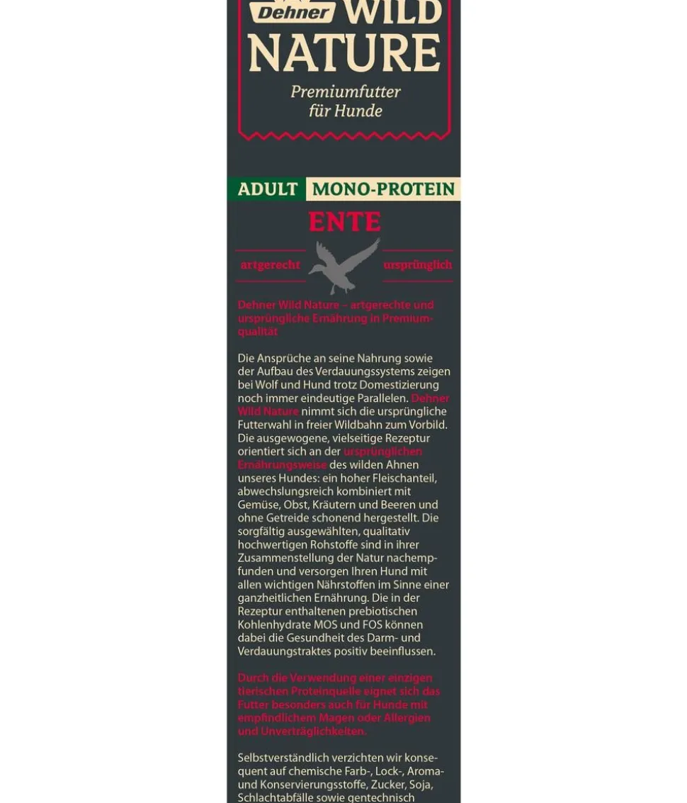 Dehner Wild Nature Trockenfutter für Hunde Mono-Protein Kleine Krokette Adult, Ente