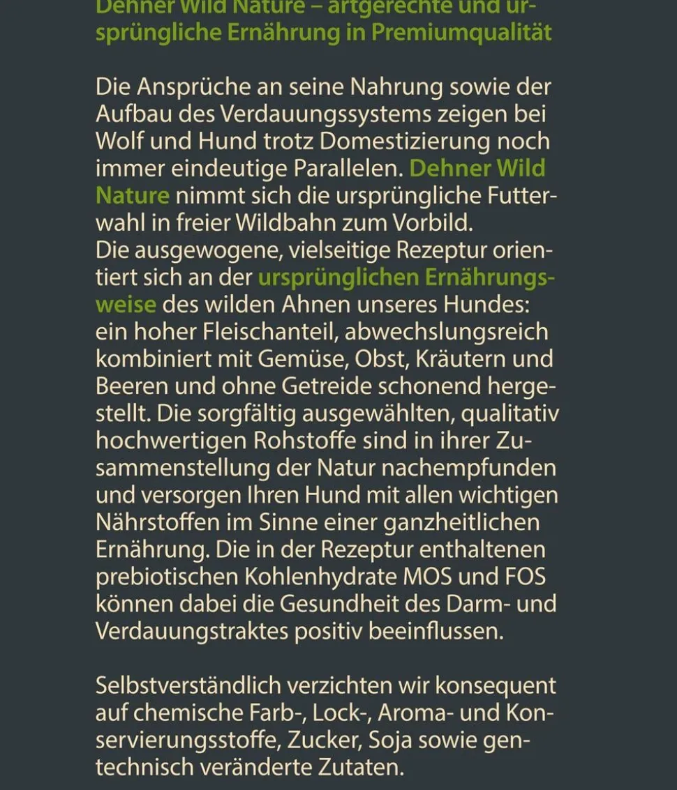 Dehner Wild Nature Trockenfutter für Hunde Hochmoor Adult