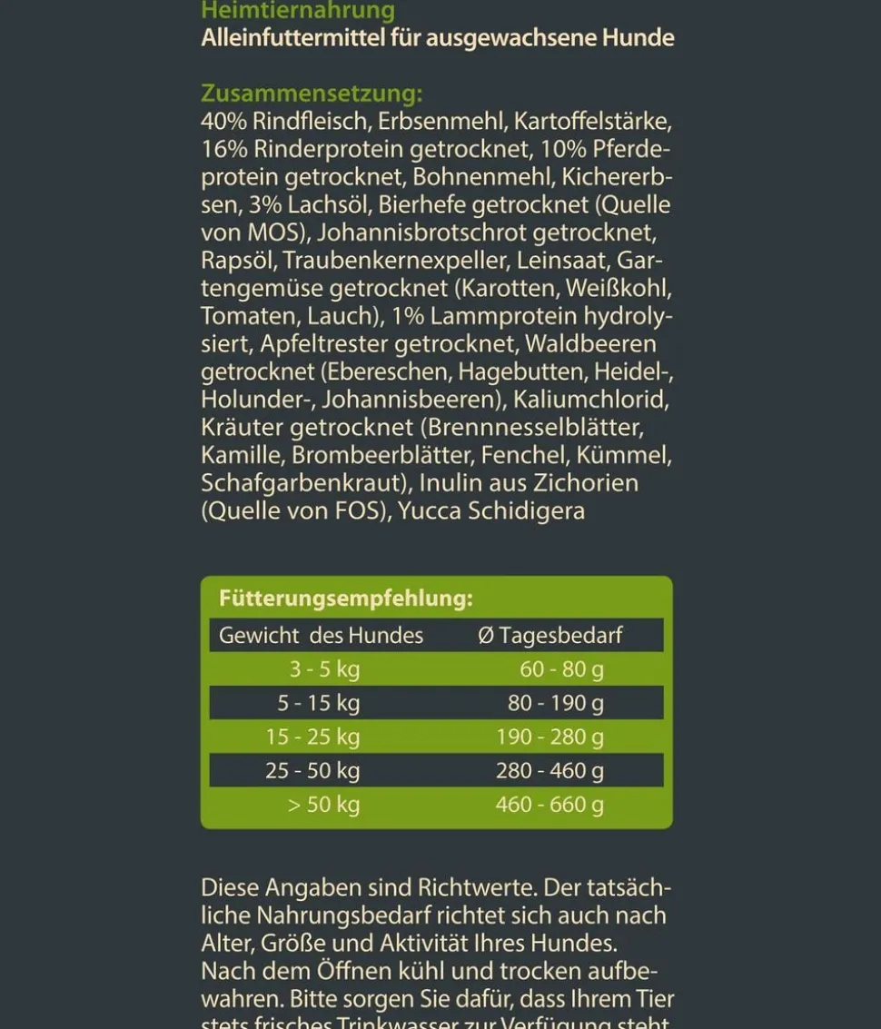 Dehner Wild Nature Trockenfutter für Hunde Hochmoor Senior