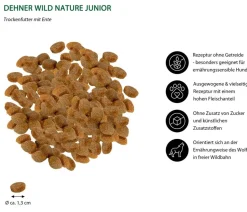 Dehner Wild Nature Trockenfutter für Hunde Auwald Kleine Krokette Adult, Wild