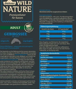 Dehner Wild Nature Trockenfutter für Katzen Gebirgssee Adult, Lachs