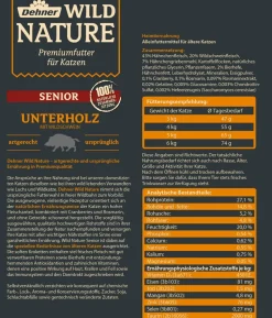 Dehner Wild Nature Trockenfutter für Katzen Unterholz Senior, Wildschwein