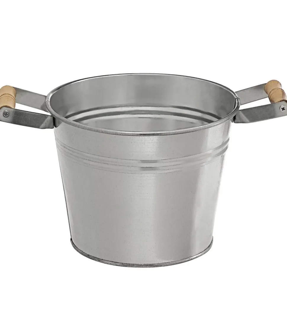 Dehner Zinktopf, silber