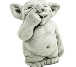 Denscho Stein-Troll Finger in der Nase, 19 x 26 x 32 cm