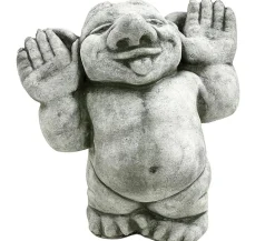 Denscho Stein-Troll Hände hoch, 13 x 19 x 25 cm