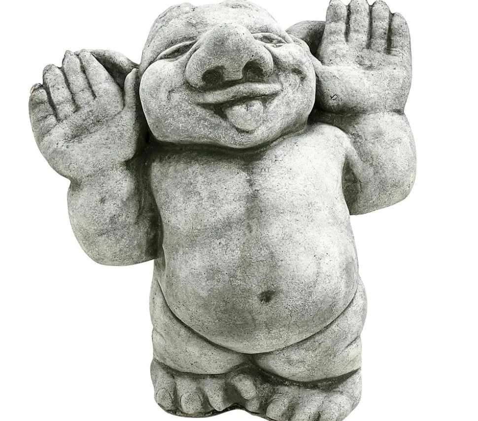 Denscho Stein-Troll Hände hoch, 13 x 19 x 25 cm