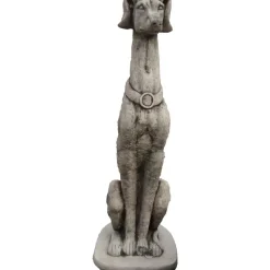 Denscho Stein-Windhund stehend, ca. B21/H80/T21 cm
