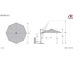 derby Pendelschirm Ravenna Smart, rund, ca. Ø300 cm
