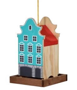 dobar® green label Vogelfutterhaus Aasee, blau, ca. B19/H30/T19 cm