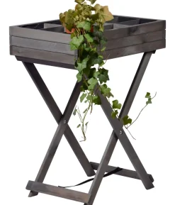 dobar Holz-Kräutertisch klappbar, ca. B58/H75/T38 cm