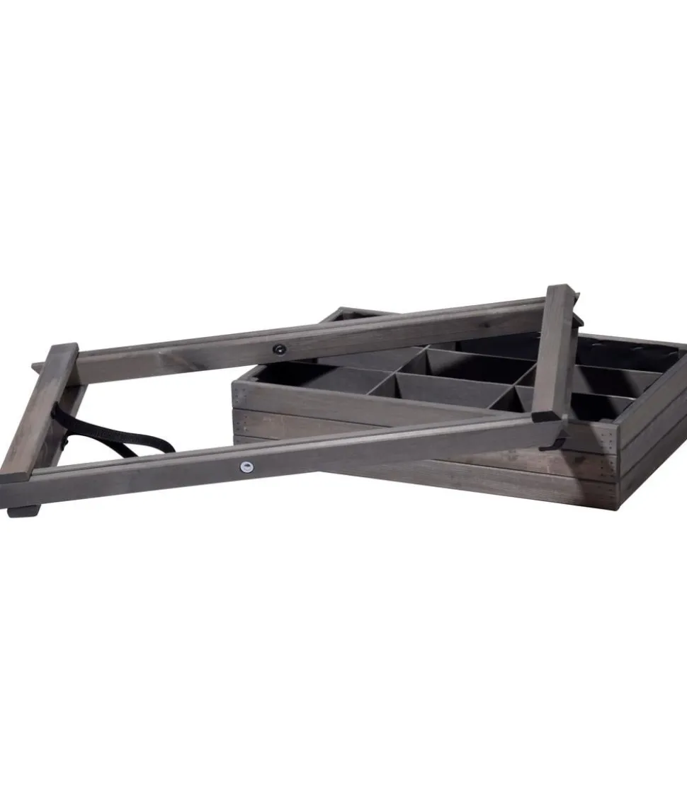 dobar Holz-Kräutertisch klappbar, ca. B58/H75/T38 cm