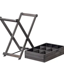 dobar Holz-Kräutertisch klappbar, ca. B58/H75/T38 cm