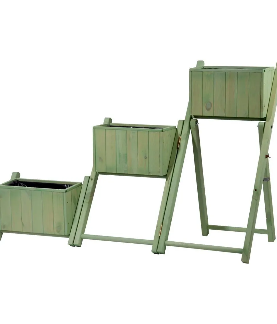 dobar Holz-Pflanztreppe klappbar, ca. B41/H85/T55 cm
