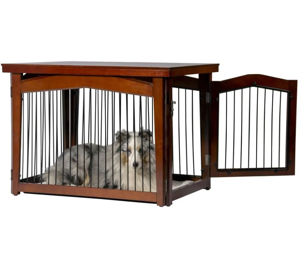dobar® petlife Design-Hundekäfig, braun, ca. B59/H82,5/T57 cm