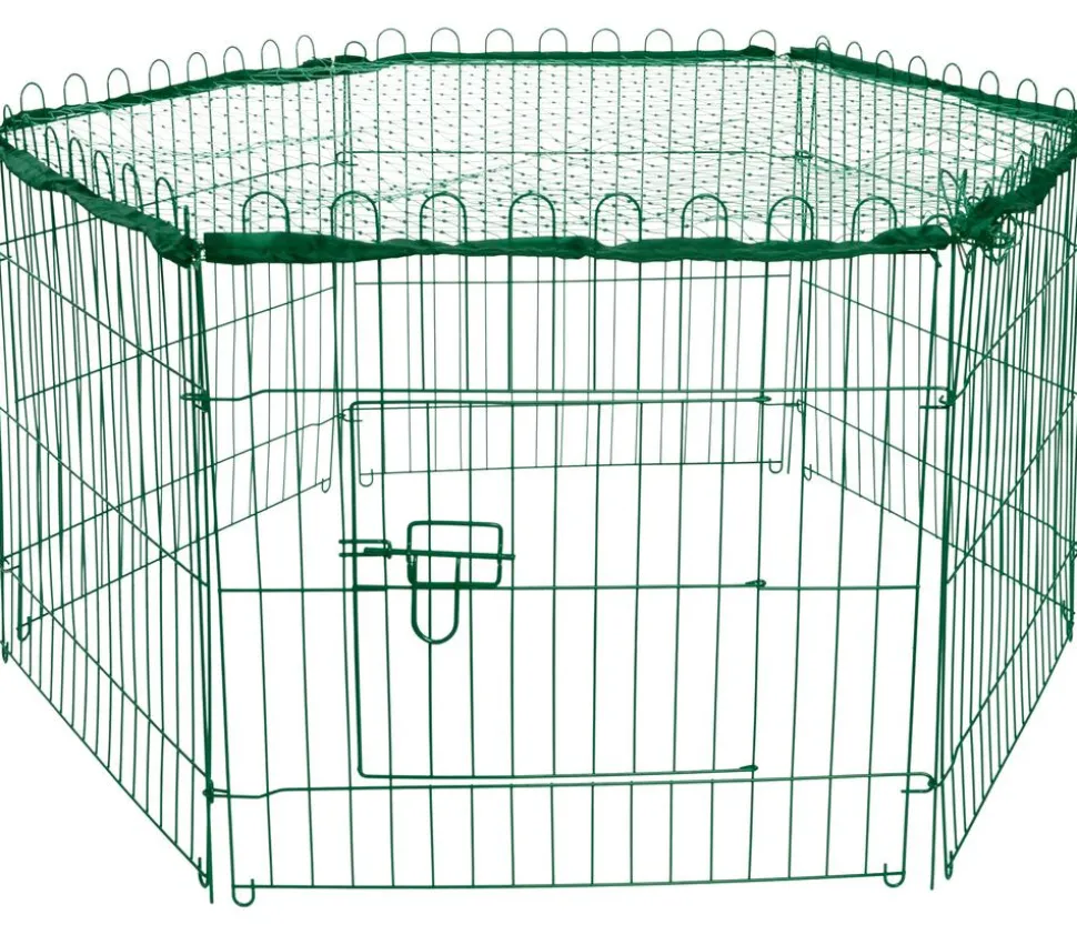 dobar® petlife Freilaufgehege mit Netz, ca. B112/H56/T98 cm