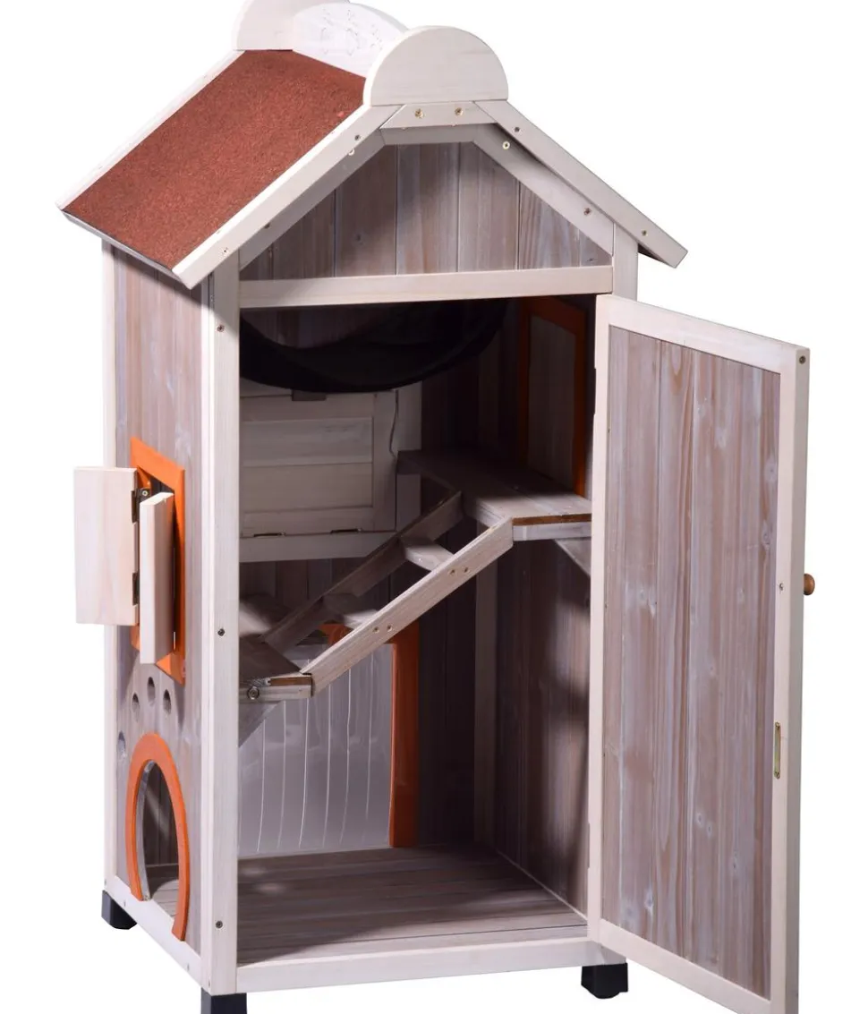 dobar® petlife Katzenhaus Fany Cat, ca. B58/H109/T55 cm