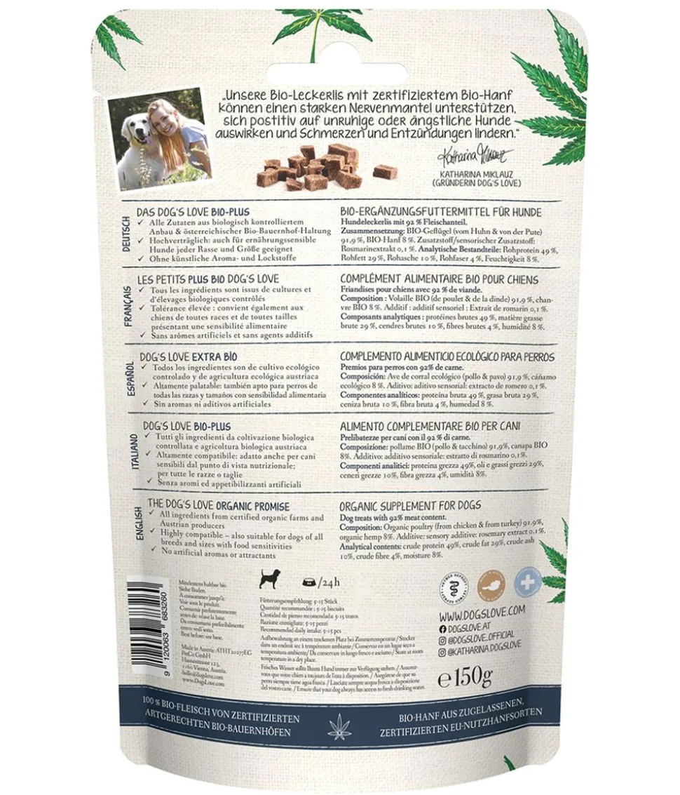 DOG'S LOVE Hundesnack Canna Drops, 150 g