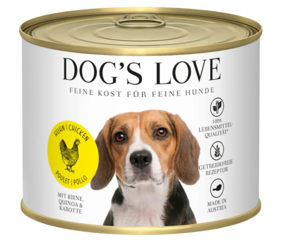 DOG'S LOVE Nassfutter für Hunde Adult, 6 x 200 g