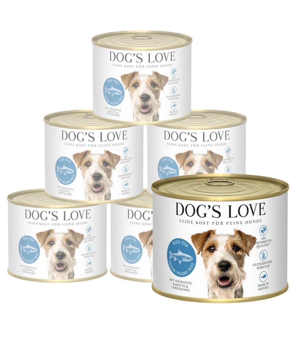 DOG'S LOVE Nassfutter für Hunde Adult, 6 x 200 g