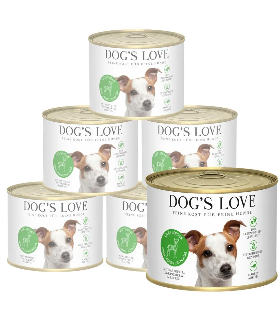 DOG'S LOVE Nassfutter für Hunde Adult, 6 x 200 g