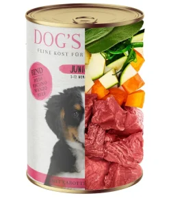 DOG'S LOVE Nassfutter für Hunde Junior, 6 x 400 g