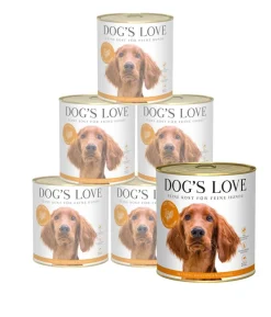 DOG'S LOVE Nassfutter für Hunde Adult, 6 x 800 g