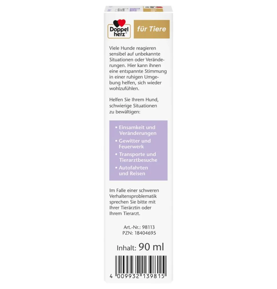 Doppelherz Relaxspray für Hunde, 90 ml